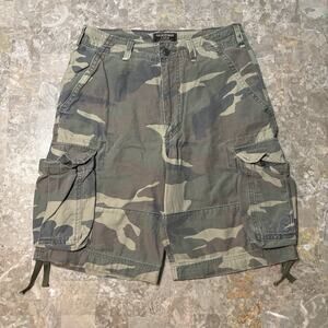 Vintage Abercrombie & Fitch Shorts Mens 31 (Fits 33) Cargo Y2K Paratrooper Baggy